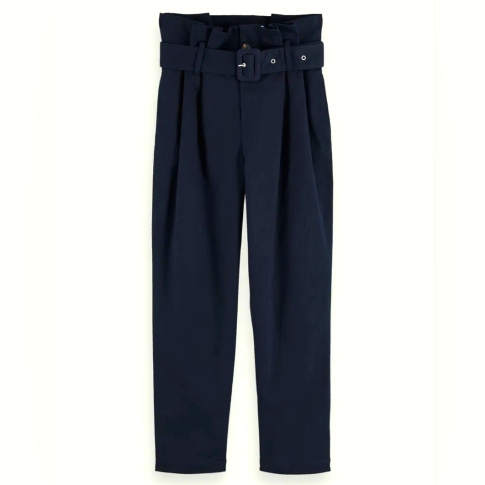 SCOTCH & SODA Peached Cotton Paper Bag Pants